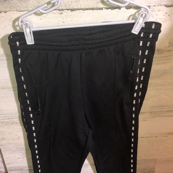 Pink Victoria’s Secret jogger sweatpants size small black and white active wear‌ - Picture 3 of 7